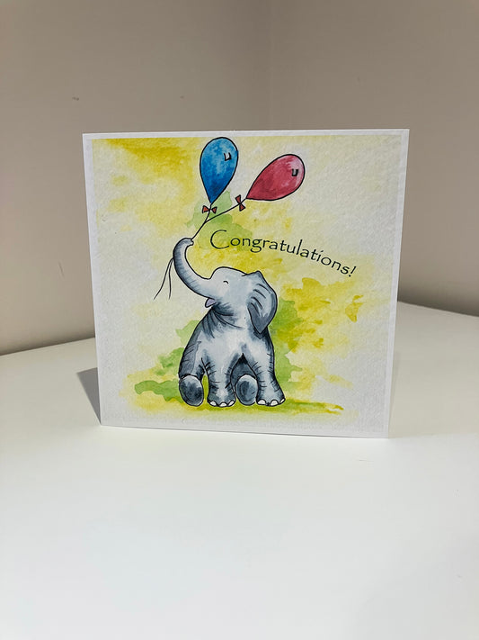 Elephant Congratulations Card
